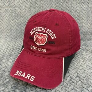 Missouri State Bears Soccer Hat ML Caps Maroon Cotton Adjustable Strapback Cap